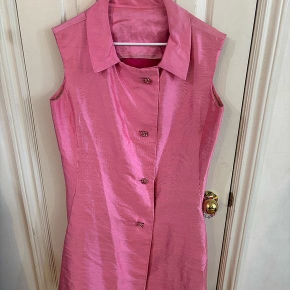 Unreal pink (slightly metallic ) 1960s 70s mod dress - Picture 1 of 8